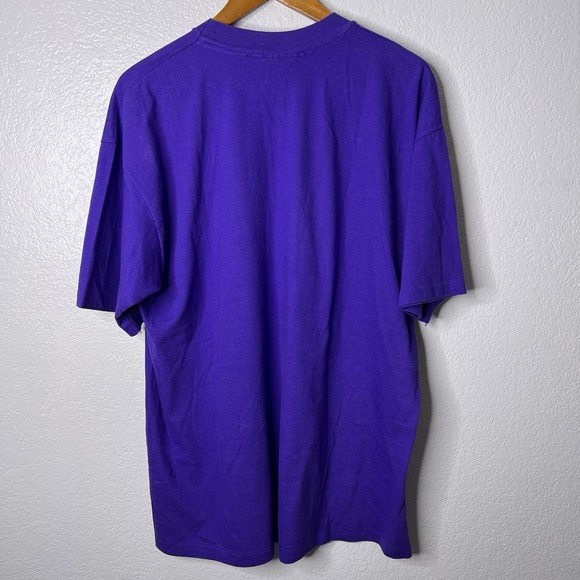 Vintage 90s Laurel Burch Pop Art Single Stitch USA Shirt Unisex XL Purple Tribal - Picture 4 of 8